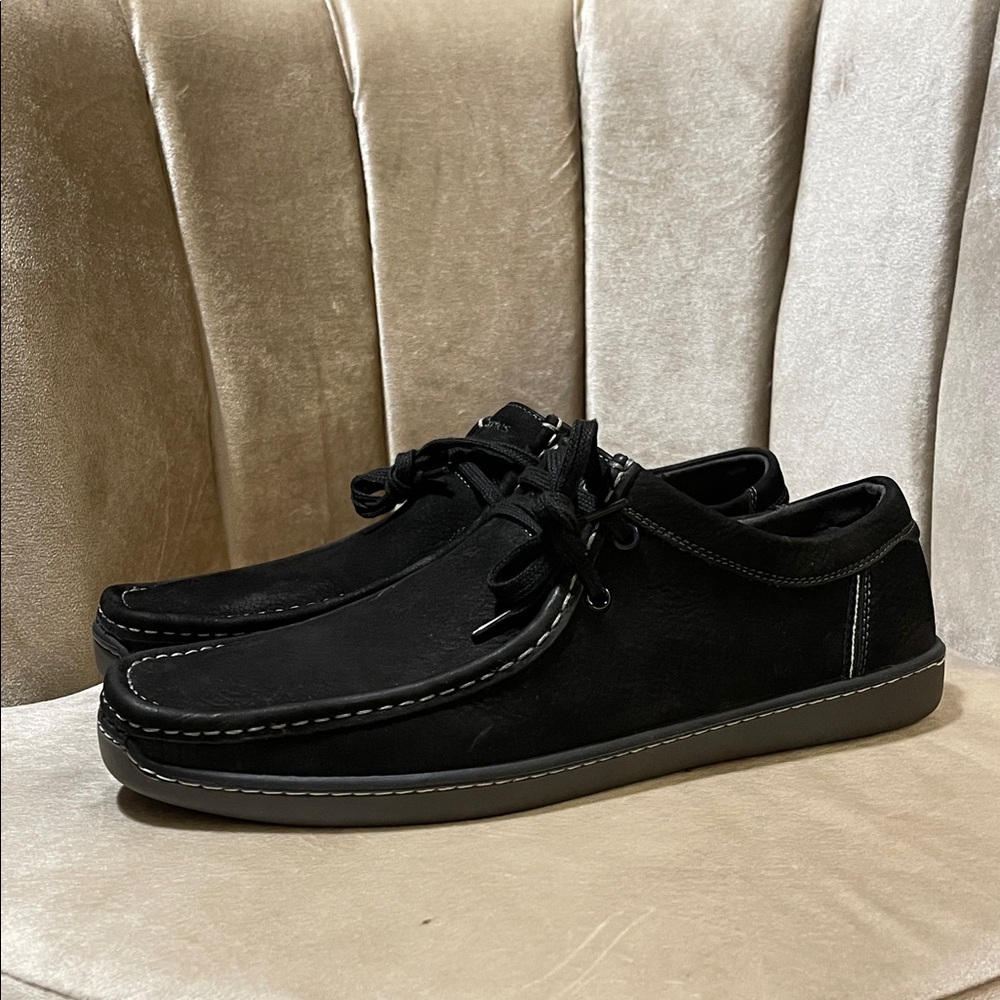 Hush Puppies Black Suede Loafers